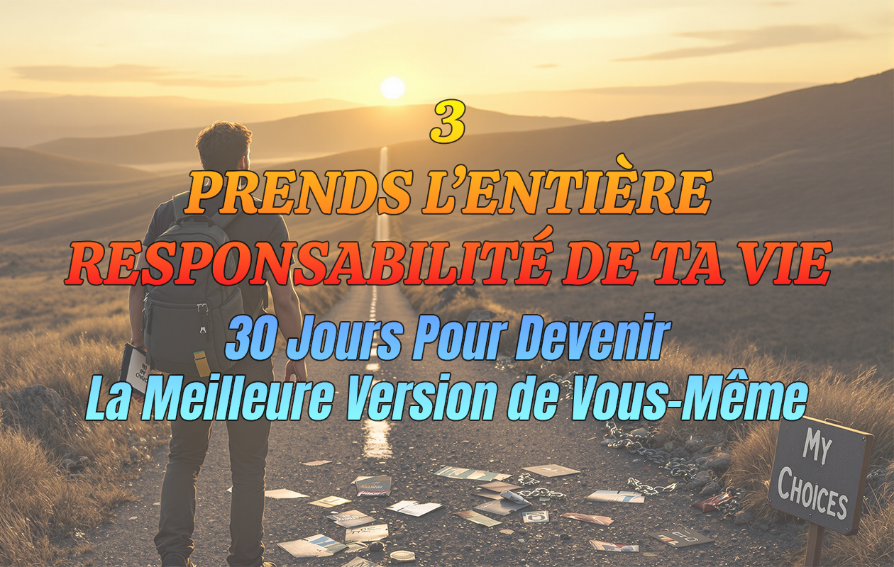 3 – Prends L’entière Responsabilité De Ta Vie