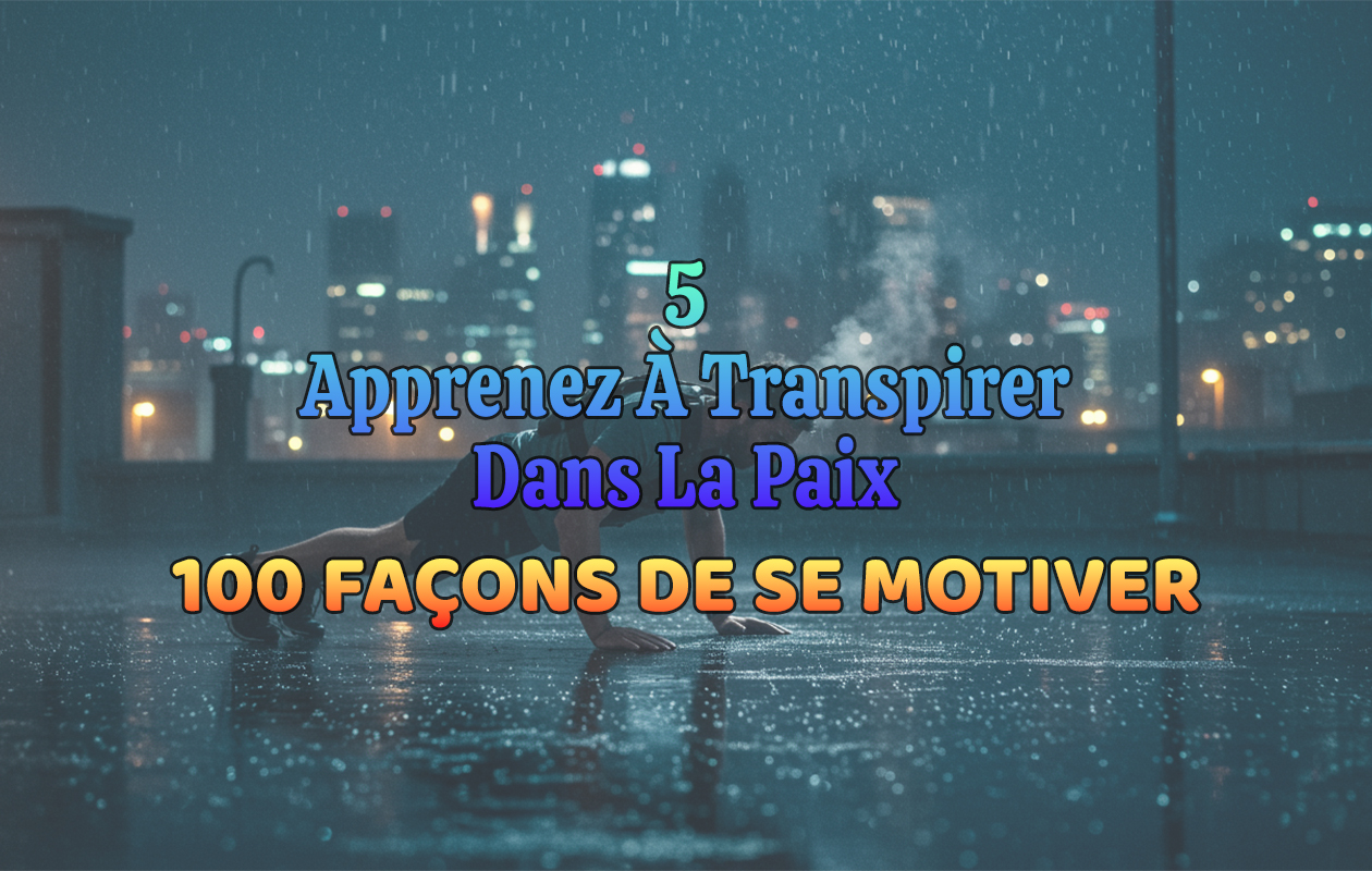 5. Apprenez À Transpirer Dans La Paix