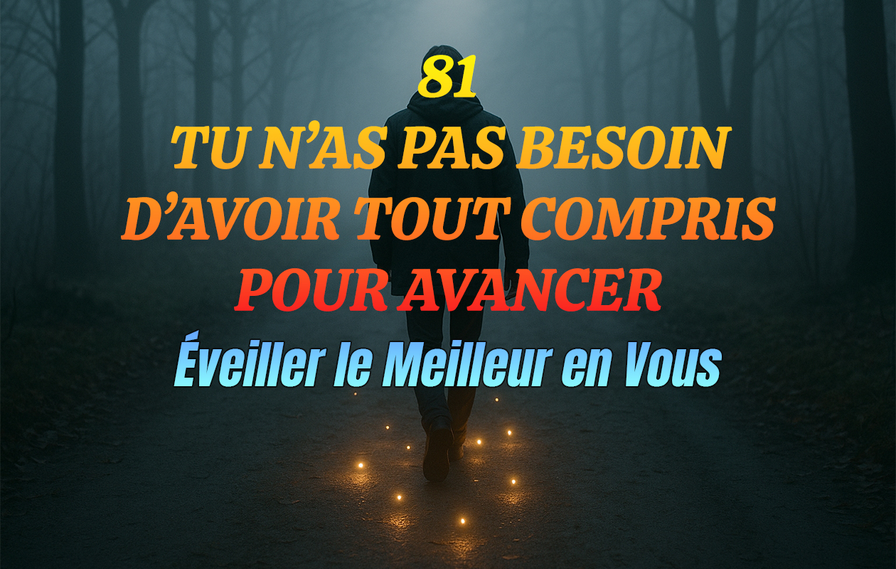 81 – Tu N’as Pas Besoin D’avoir Tout Compris Pour Avancer